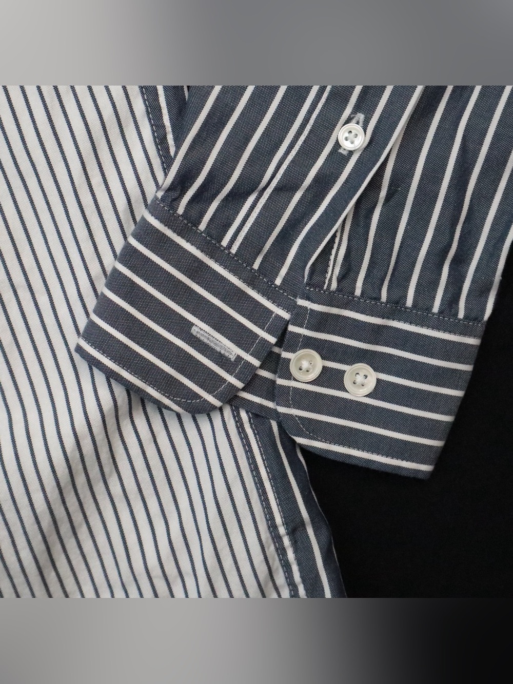 Lacoste Unisex Large Croc Striped Cotton Shirt Casual Long Sleeve Size Medium - Picture 10 of 14
